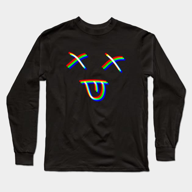 Glitch Face Long Sleeve T-Shirt by  magiccatto